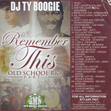 DJ TY BOOGIE, MIXTAPES, MIXCDS, REMEMBER THIS 1