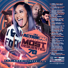 DJ ACTION PAC, MOST REQUESTED, MIXTAPE, MIX CD, CARDI B, TY DOLLA $SIGN, THE WEEKND, BRYSON TILLER